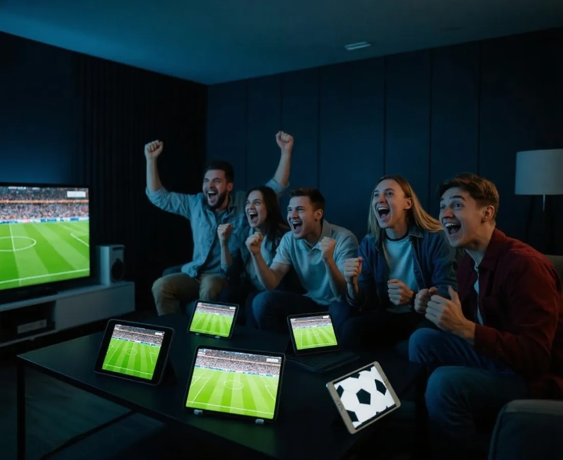 多裝置觀看世界盃直播示意圖